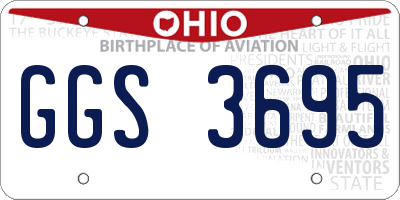 OH license plate GGS3695