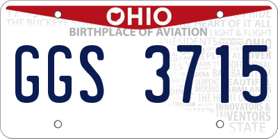 OH license plate GGS3715