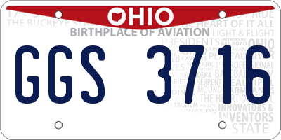 OH license plate GGS3716
