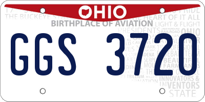 OH license plate GGS3720