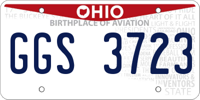 OH license plate GGS3723