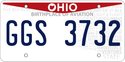 OH license plate GGS3732