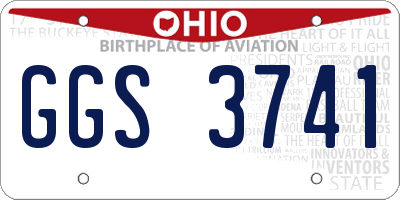 OH license plate GGS3741