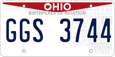 OH license plate GGS3744
