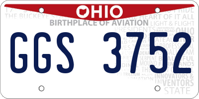 OH license plate GGS3752