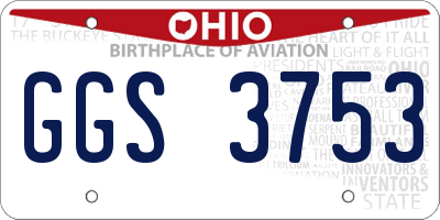 OH license plate GGS3753