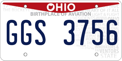 OH license plate GGS3756