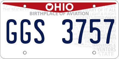 OH license plate GGS3757
