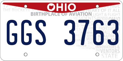 OH license plate GGS3763