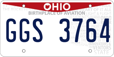 OH license plate GGS3764