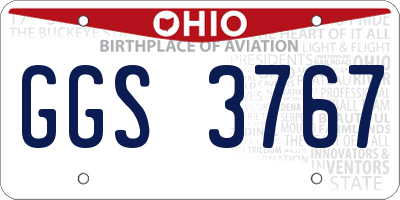 OH license plate GGS3767