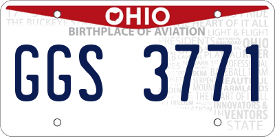 OH license plate GGS3771
