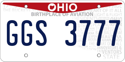 OH license plate GGS3777