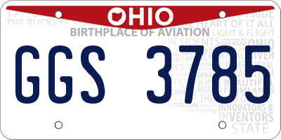 OH license plate GGS3785