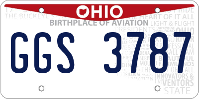 OH license plate GGS3787