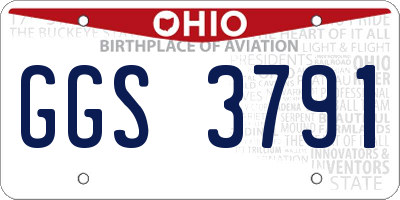 OH license plate GGS3791