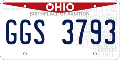 OH license plate GGS3793