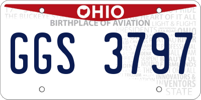 OH license plate GGS3797