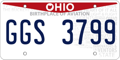 OH license plate GGS3799