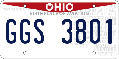 OH license plate GGS3801