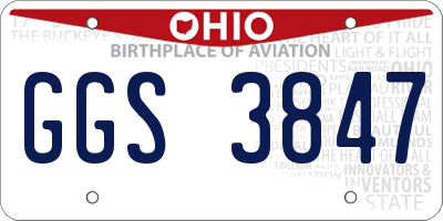 OH license plate GGS3847