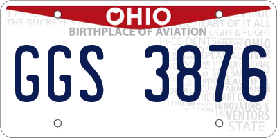 OH license plate GGS3876