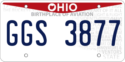 OH license plate GGS3877