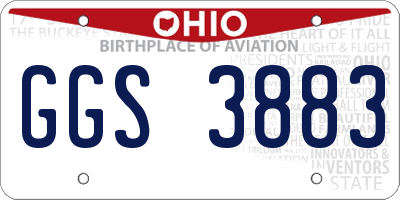 OH license plate GGS3883