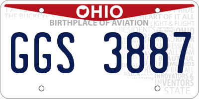 OH license plate GGS3887