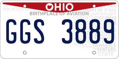 OH license plate GGS3889