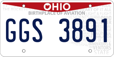 OH license plate GGS3891