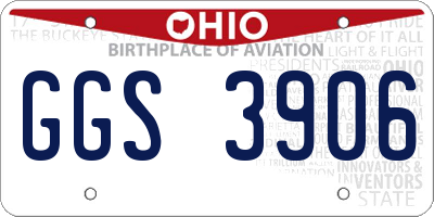 OH license plate GGS3906