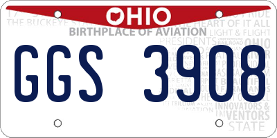 OH license plate GGS3908