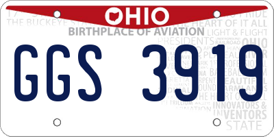 OH license plate GGS3919