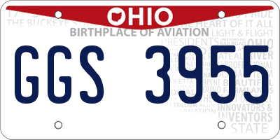 OH license plate GGS3955