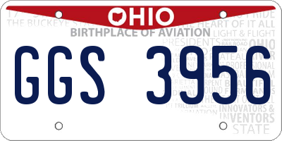 OH license plate GGS3956
