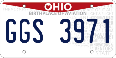 OH license plate GGS3971