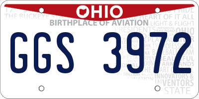 OH license plate GGS3972