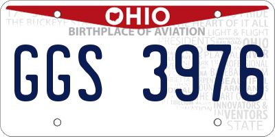 OH license plate GGS3976