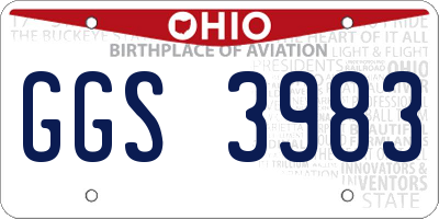 OH license plate GGS3983
