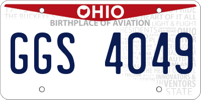 OH license plate GGS4049