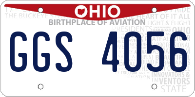 OH license plate GGS4056