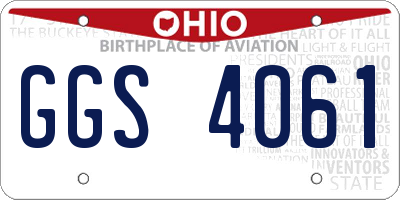 OH license plate GGS4061