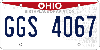 OH license plate GGS4067