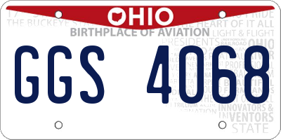 OH license plate GGS4068