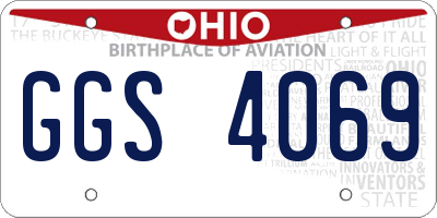OH license plate GGS4069