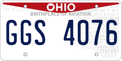 OH license plate GGS4076