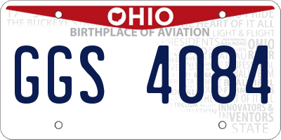 OH license plate GGS4084