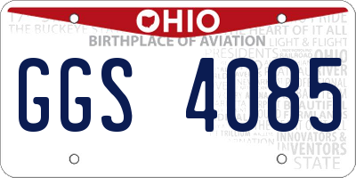 OH license plate GGS4085