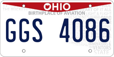 OH license plate GGS4086